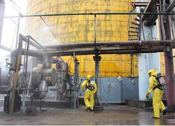 开云官方入口登录开展液氨泄漏事故应急实战演练