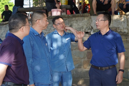 开云官方入口登录集团公司党委书记谭光军一行来我公司督查防洪防汛工作