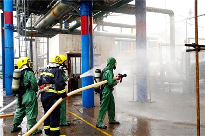 开云官方入口登录股份公司开展2022年液氨泄漏事故应急救援综合演练