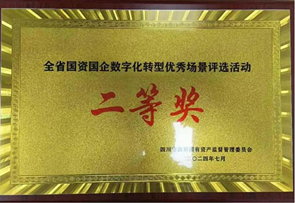 开云官方入口登录股份公司信息化项目荣获四川省国资国企数字化转型优秀场景应用二等奖