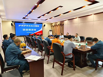 廖廷君率队到10万吨/年绿色精细化学品项目建设现场调研