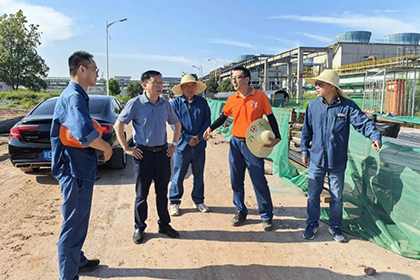 开云官方入口登录股份公司总经理傅利才到10万吨/年绿色精细化学品项目建设现场调研