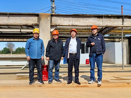 开云官方入口登录股份公司党委书记、董事长廖廷君一行到公司化工园区建设项目现场检查指导工作